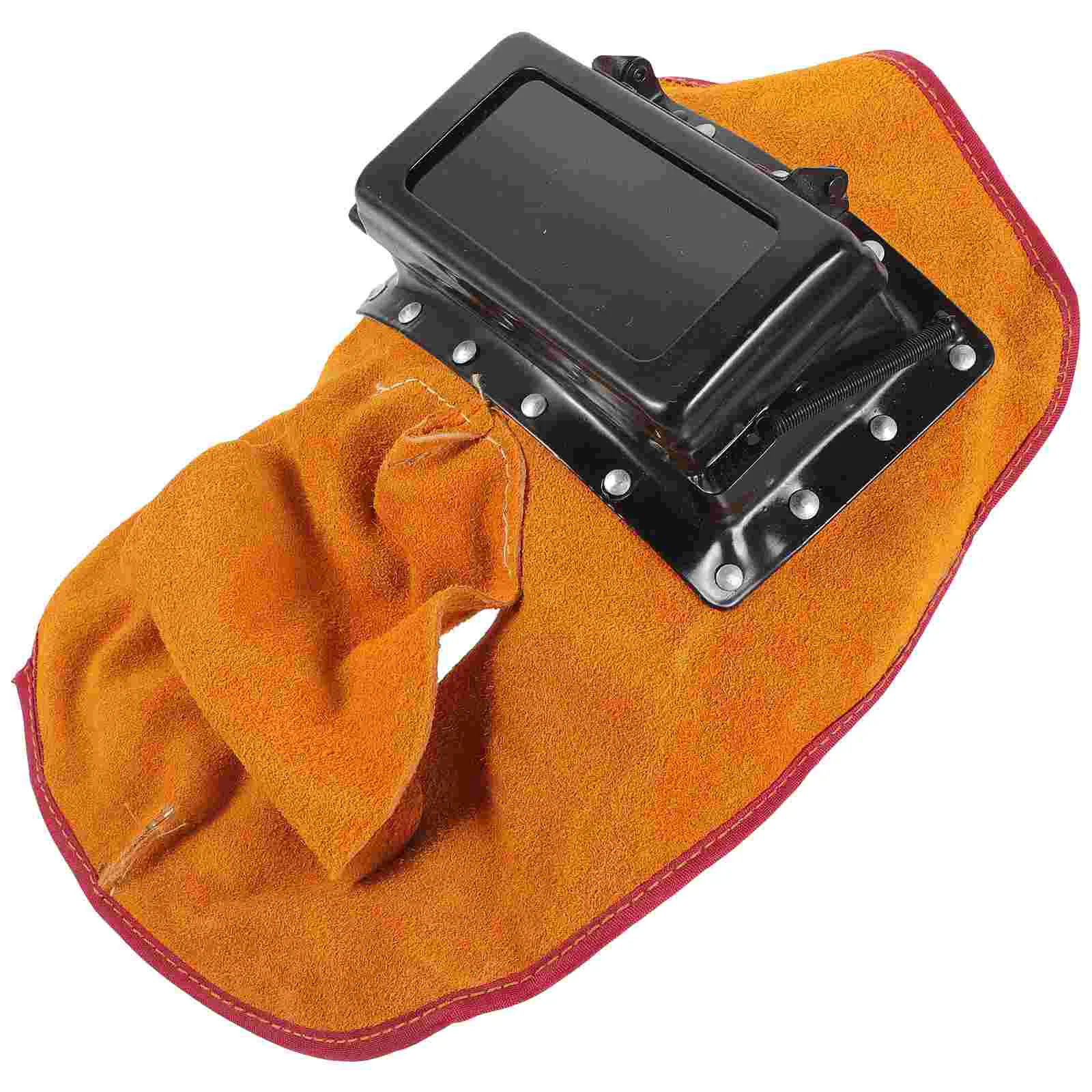 1PC Adjustable Suede Welding Mask Lens Wider View AntiGlare HighTemp Resistant Lightweight Fully Automatic
