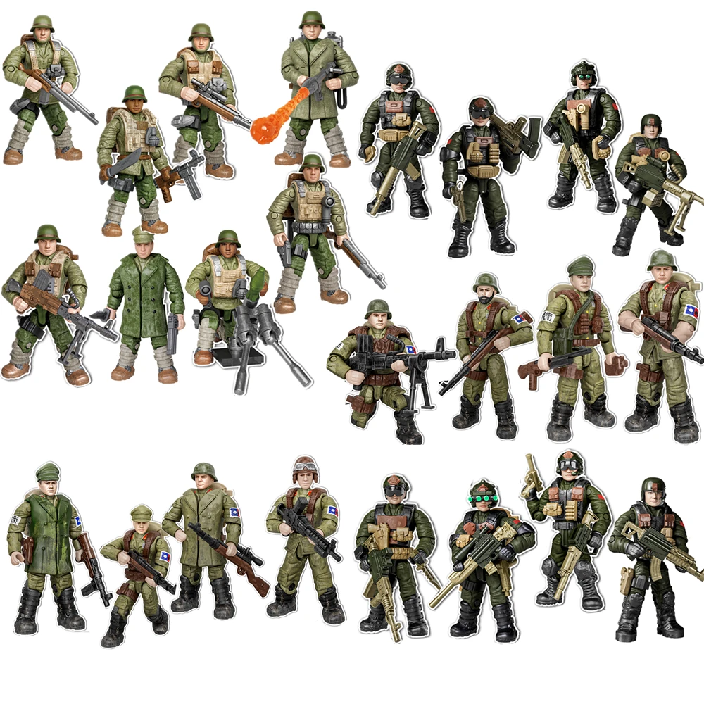Militär Armee Soldaten Zweiter Weltkrieg SWAT Polizei Spezialeinheiten Modell Bausatz Bausteine Spielzeug Geschenk ﻿