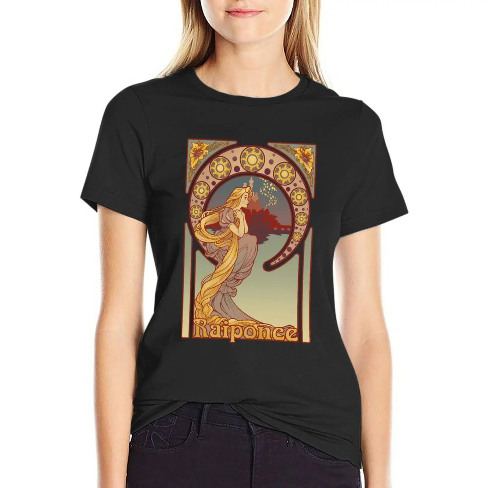 

Raiponce Art Print \t T-Shirt Short sleeve tee plus size tops t-shirt dress for Women plus size