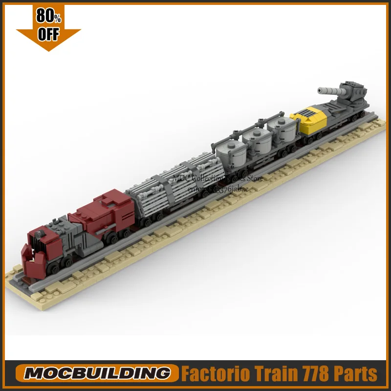 Train (4 Wide)  High Speed MOC Train Module Factory Building Blocks City Vehicle Technology Bricks DIY Assembly Model Toys Gifts