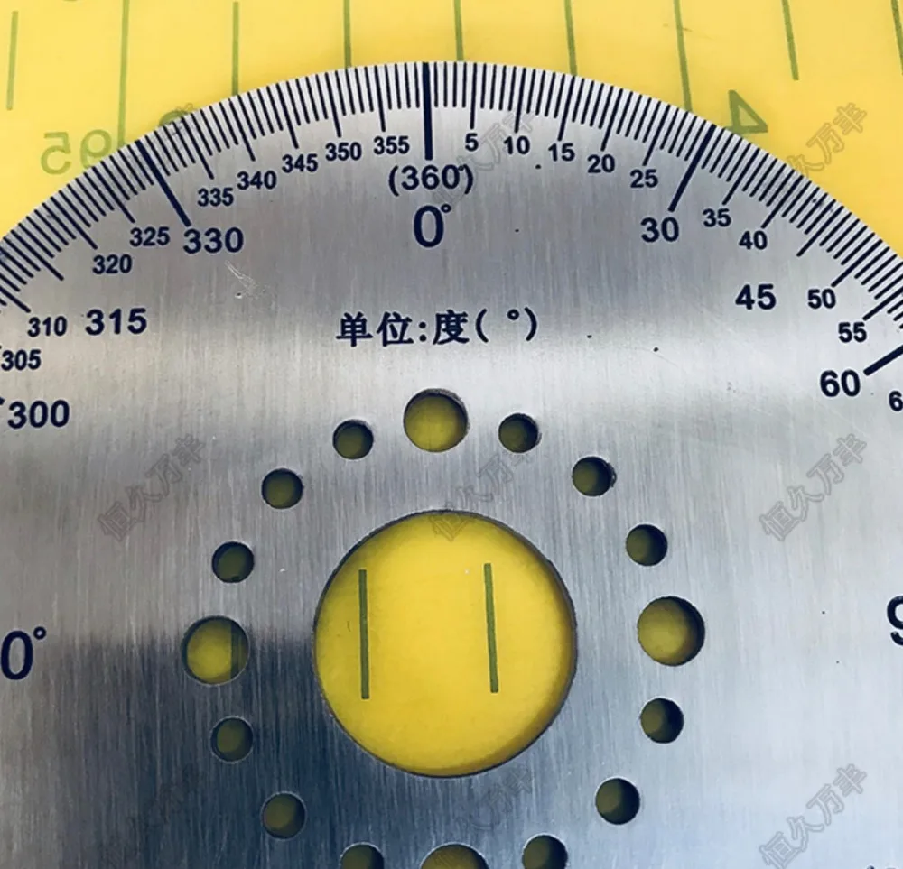 Diameter:100mm inner hole:20mm thickness:2mm  360 degree dial plate Stainless steel disc