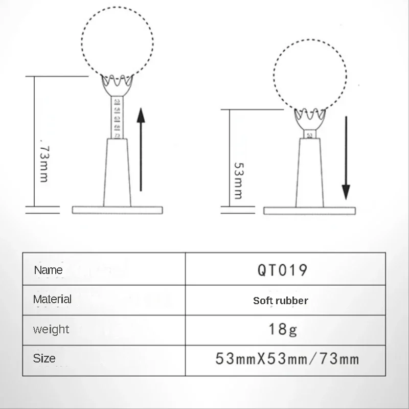 PGM Pack 2 Pcs Golf Tees Adjustable Height 53mm To 73mm Golf Range Tee Low Resistance Swing Soft Plastic Practice Mat Tee Boxed