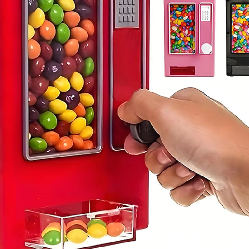 1Pcs Cute Manual Desktop Candy Dispenser Mini Candies Vending Machine For Birthday&Christmas Gift