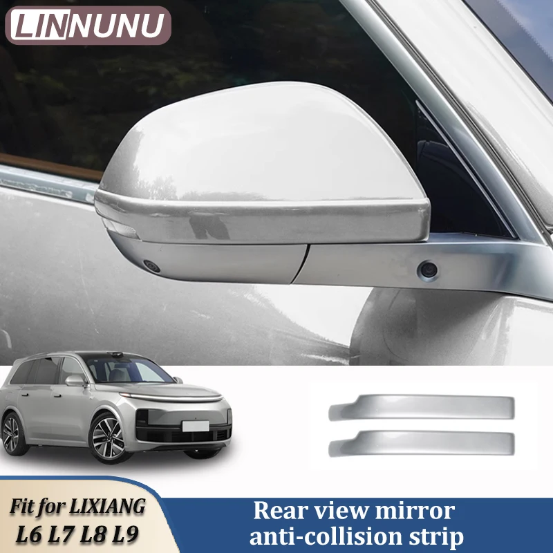 Linnunu Fit for Lixiang L6 L7 L8 L9 Car Decoration Supplies Special Rearview Mirror Anti-Collision Strips Anti-Scratch Body Protection Strips Abs Material Rearview Mirror Protection Strips Supplies Car Accessories