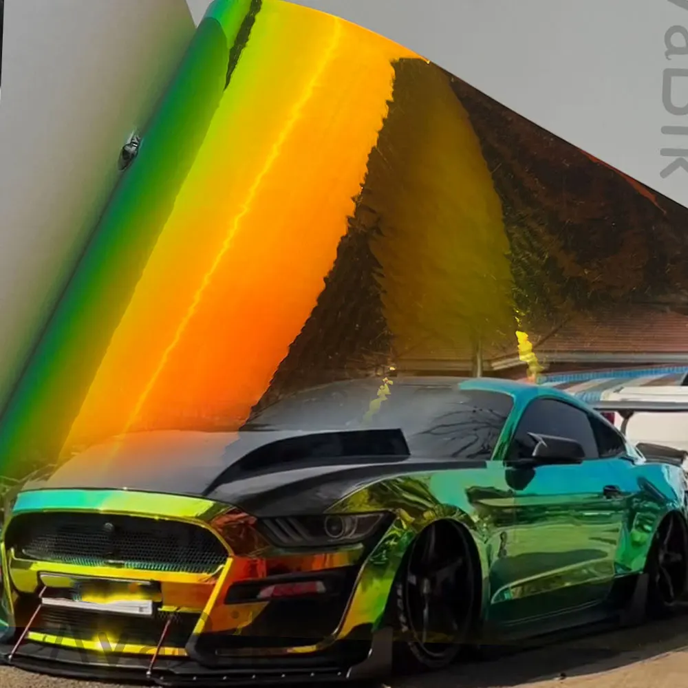 

Motorcycle Auto Accessories Vinyl Film Rainbow Laser Plating Copper Waterproof Decorative Stickers Car Tools Low viscosity