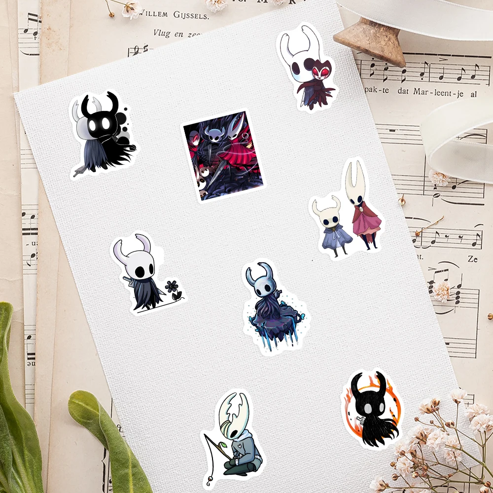 Hollow Knight Adventure Game Stickers DIY Gift Kids Toy Decal for Laptop Phone Scrapbook Luggage Bottles Decorative Waterproof