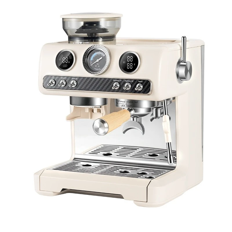 Coffee machine household semi-automatic small high-pressure Italian concentrate double pump hot and cold double extraction