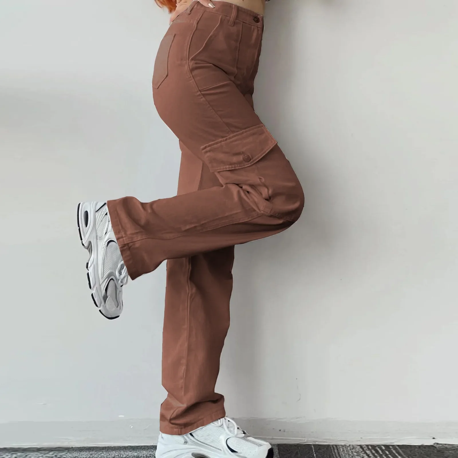 Loose Wide Leg Pants Women Summer Multi Waist Three Pocket Trousers Waist Cargo Pants Wide Leg Sweatpants Streetwear pantalones