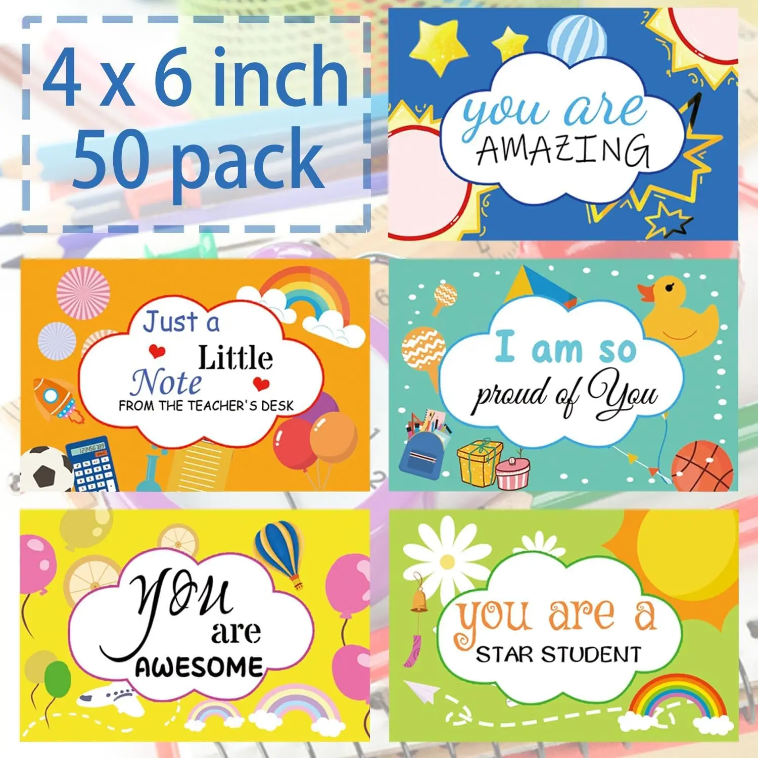 Teacher Mail Postcards For Students You are Awesome Cards Postcards Pack 4 * 6 Inch Postcards 50pcs