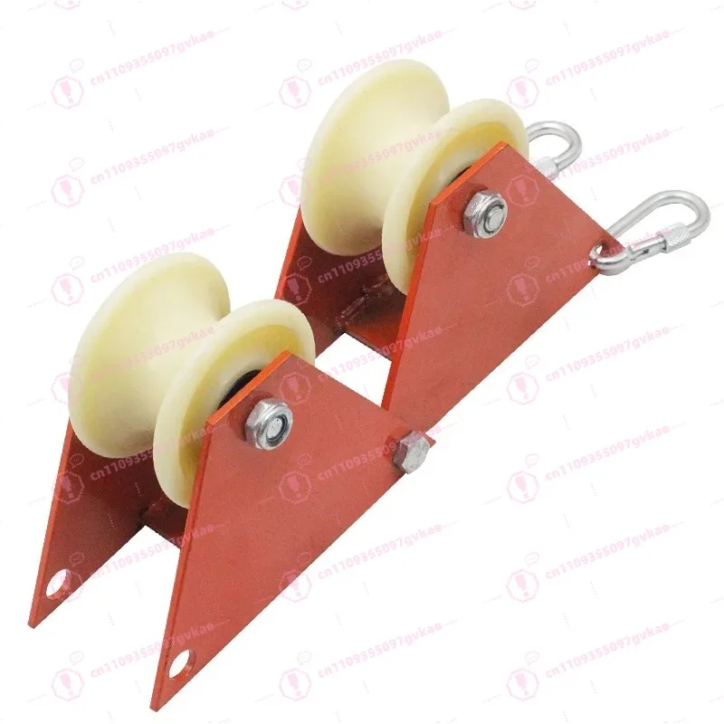 Rope Retract Pulley Groove Wheel Pulley Friction Reduction Scroll Guard Cable Pulley Wheel for High Altitude Work Descending