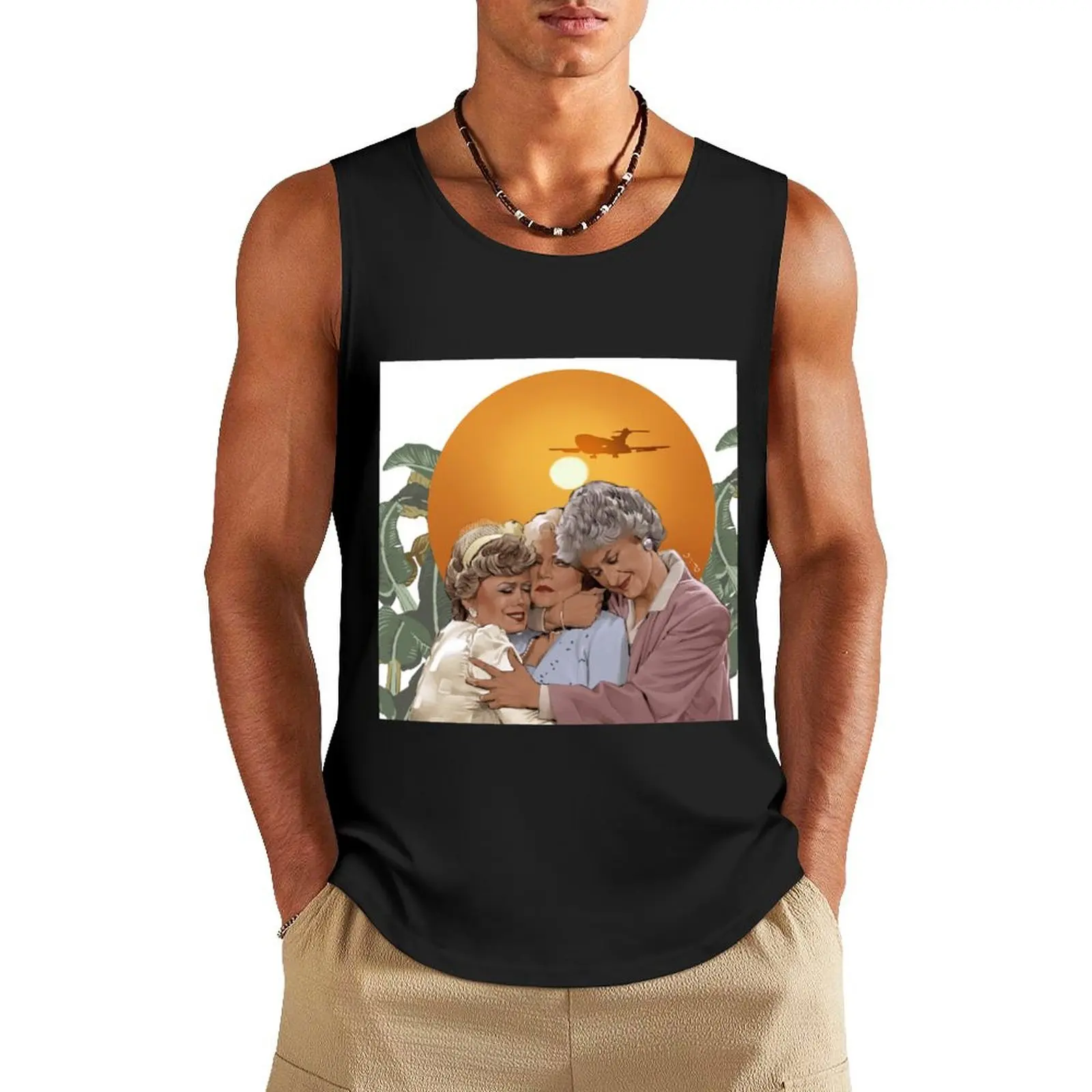 

thank you for being a friend Tank Top summer Men's tops anime top Sleeveless men bodybuilding