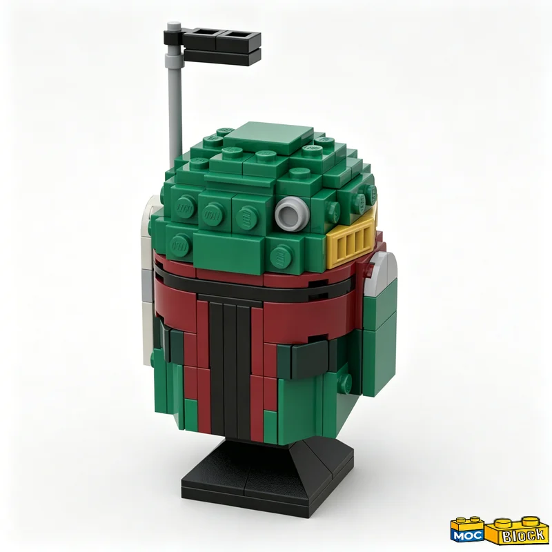 167PCS Mini Character Helmet Custom Building Blocks Technology MOC Model Educational Assembly Toy Desk Decoration Birthday Gift