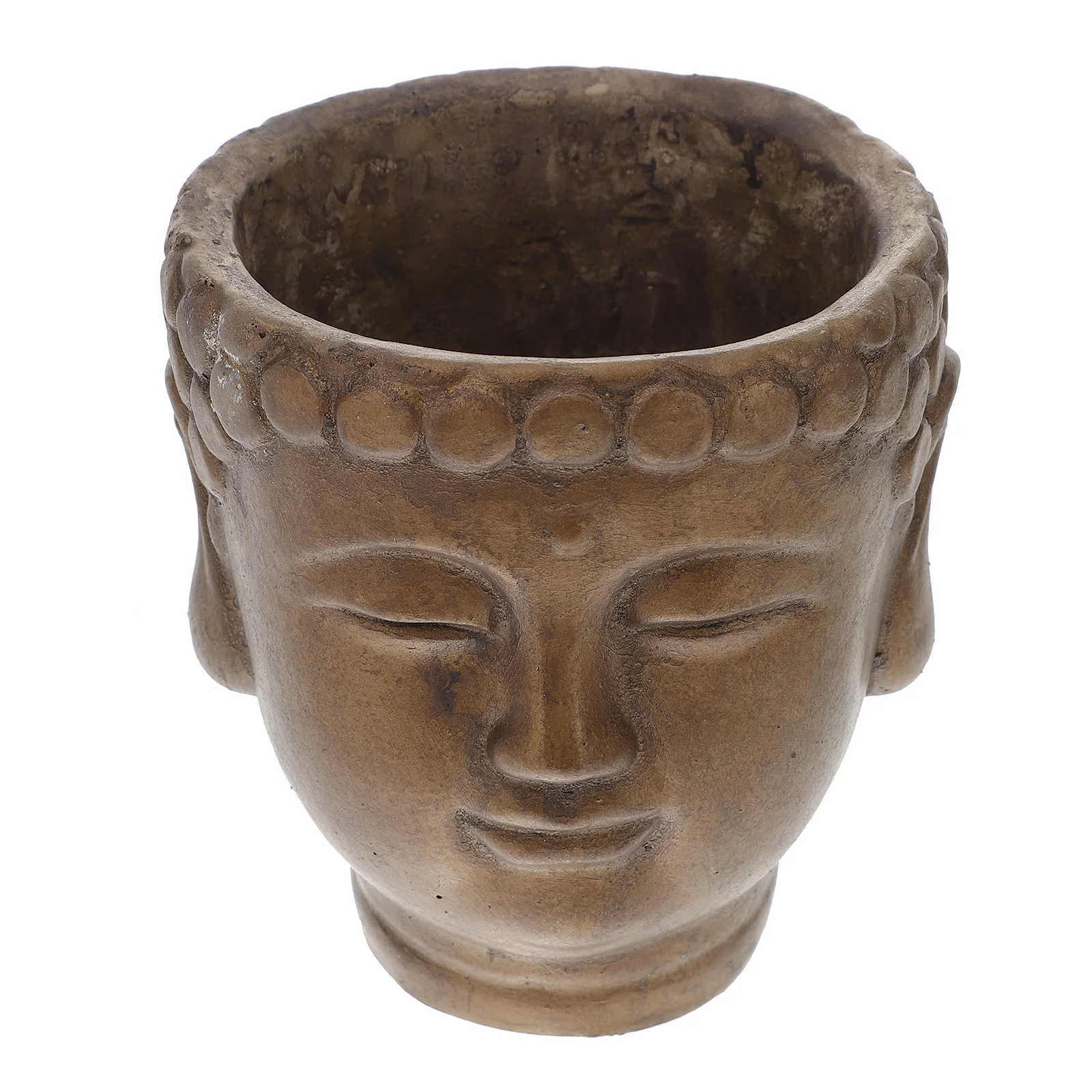 

Buddha Cement Planter Retro Style Garden Statue Decor High Quality Durability Practical Creative Safe