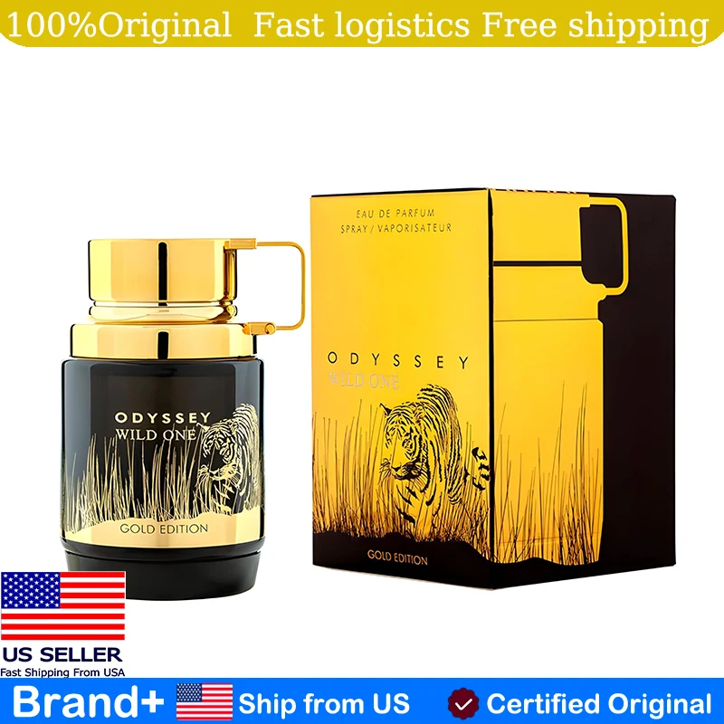 

Odyssey Wild One Gold Edition By Armaf for Men 3.4 Oz EDP Hair and Body Spray Cologne Long Lasting Fragrance Birthday Gift