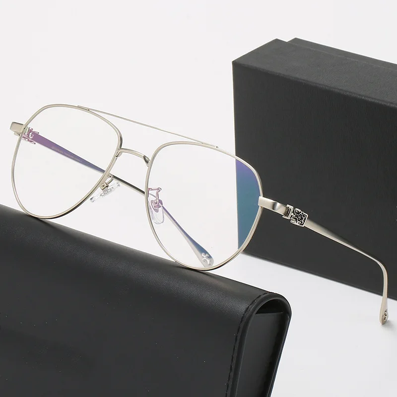 

Blue Light Glasses Decorative Eyeglass Frame for Women Prescription Oversized Glasses for Men Optical Eyewear Metal Spectacles