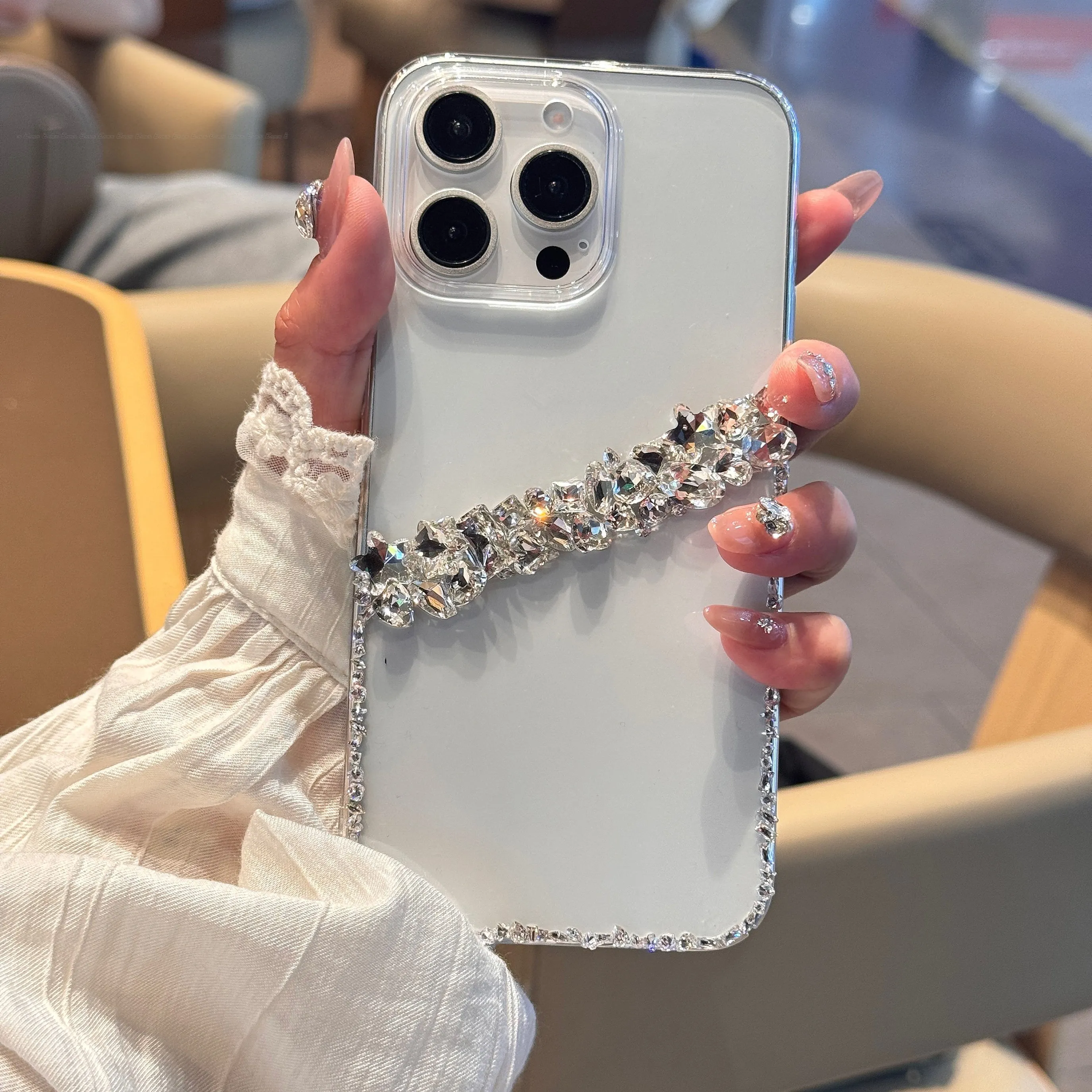 الفاخرة تألق الماس ل Xiaomi Mi Civi 2 3 4 5 Poco X3 M3 F2 F3 F4 GT Pro ملاحظة 10 لايت بلينغ الصلب PC الغطاء الخلفي جراب هاتف #6