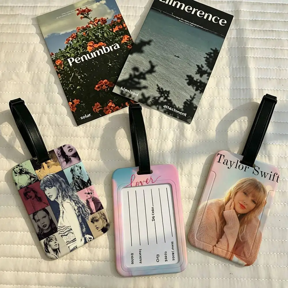 Classic Singer T-Taylor S-Swift Waterproof Baggage Tag With Info Card Anti lost Identification Tag For Luggage School Backpack