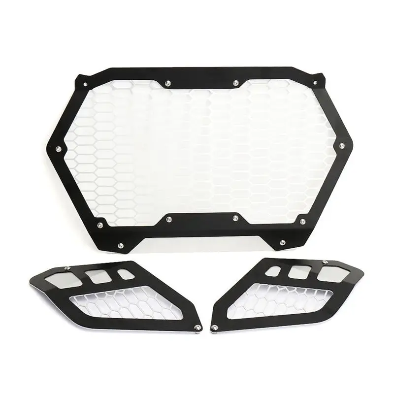 

A64P-UTV Accessories Bracket Kit Grille Driving Front Mesh Grill For Can-Am Maverick R MAVERICK R 2024 2025