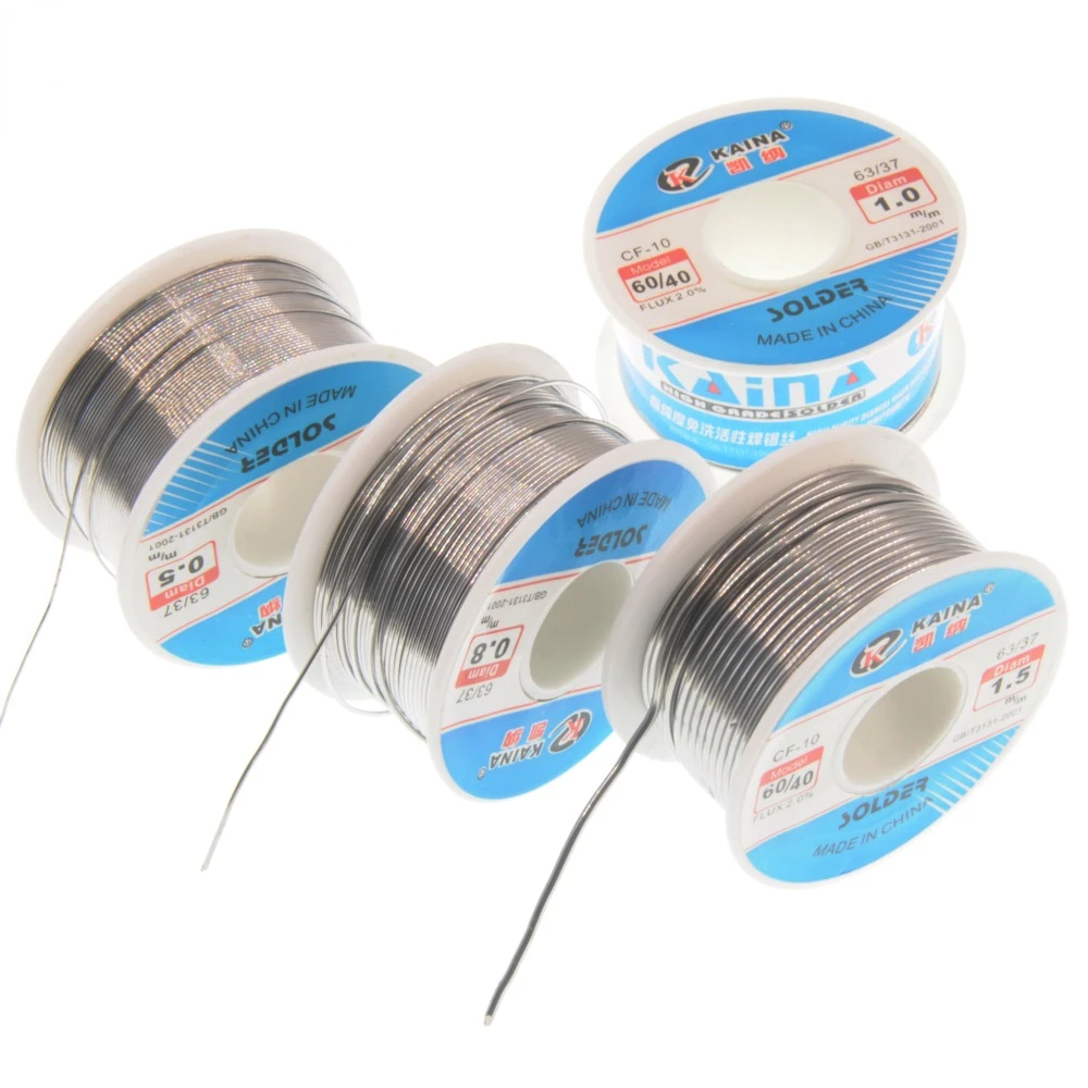 CF-10 60/40 Solder Wire Tin 0.5/0.6/0.8/1.0/1.2/1.5/2.0mm Roll Clean Rosin Welding Core Soldering Wire Flux Reel Tube