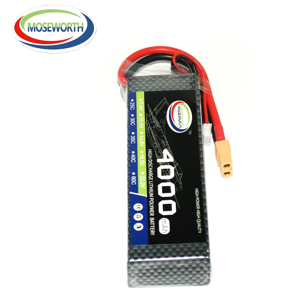 3S bateria Lipo 11.1v 4000mah 30C 40C 60C RC łodzie ToyCar części do dronów z XT60 T Deans EC3 Plug