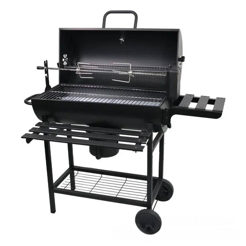 Outdoor Camping Braised Roasting Barbecue Oven Roasting Fork American Style Charcoal Barbecue Grill Large Household Automatic