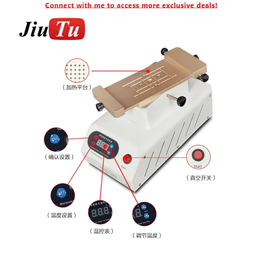 

2023 JiuTu Rotary Separator For IPhone 11 12 Pro 13Mini 13PromaxBack Cover Repair LCD Screen Separator