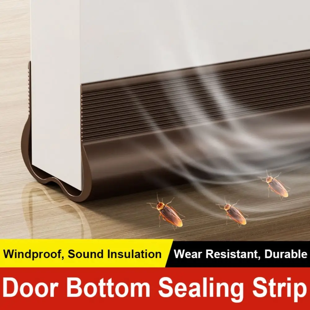 Soundproof Door Bottom Sealing Strip Bedroom Self-adhesive Insect Prevention Draught Excluder 93cm PVC Weather Stripping