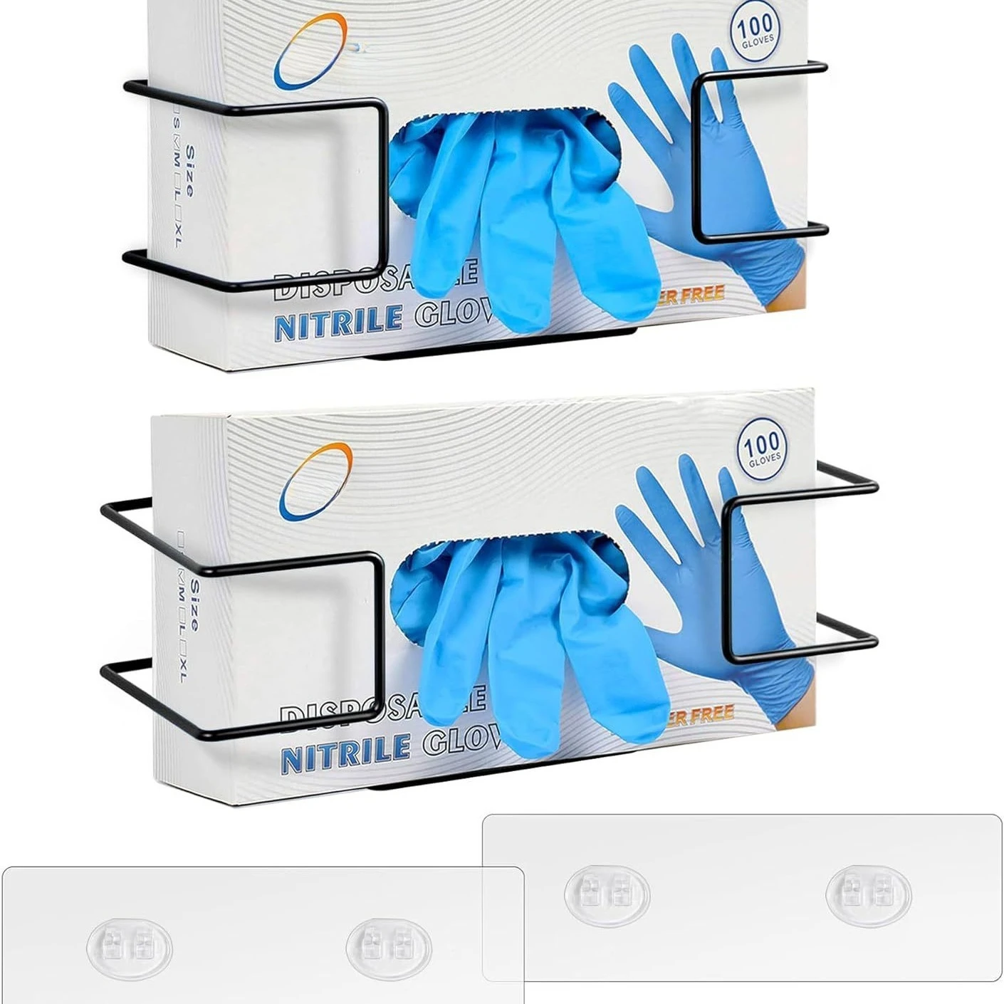 Latex Disposable Glove - 2pcs Glove Box Holder Wall Mount