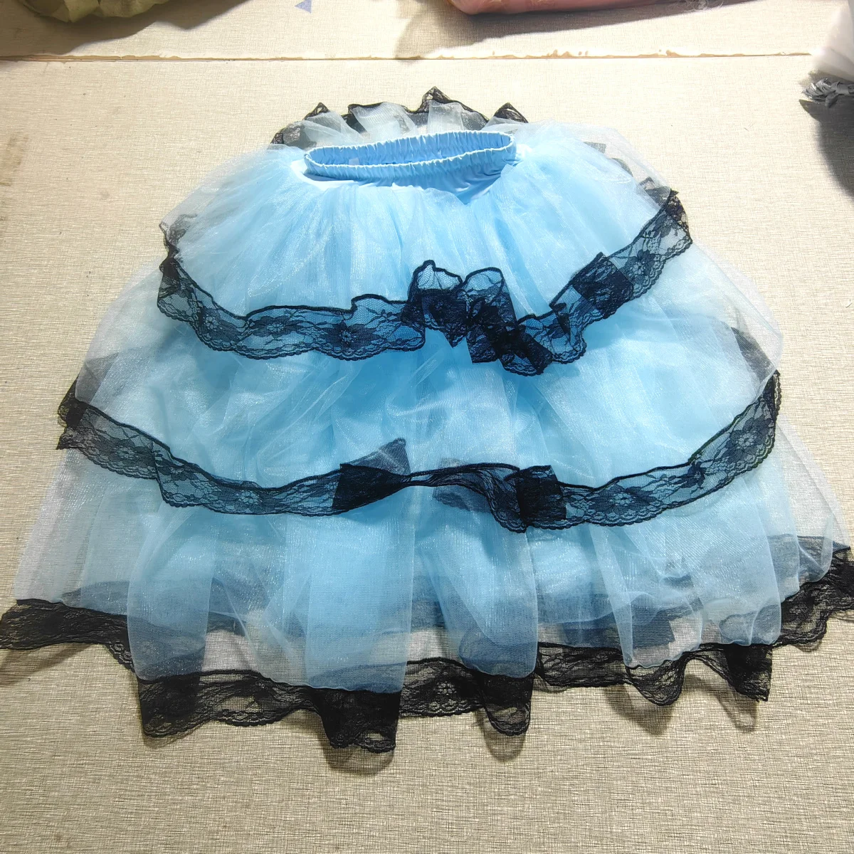 Red Spanish Skirt Tutus Half For Adult Girls Soft Tulle Belly Performance Costumes
