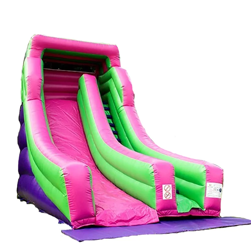 

Inflatable single slide with foam steps