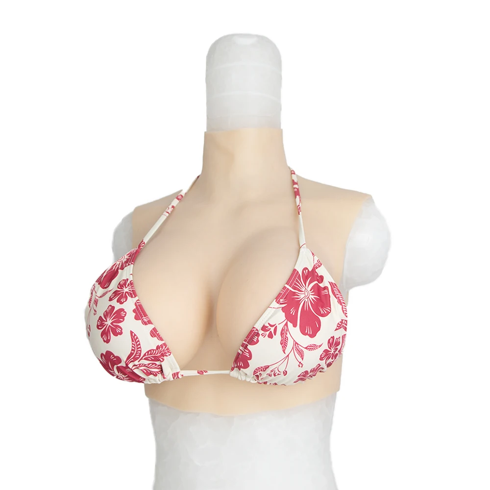 

High Neck Silicone Breast Forms C to G Cup Silicone Breastplate for Cosplay Crossdressing