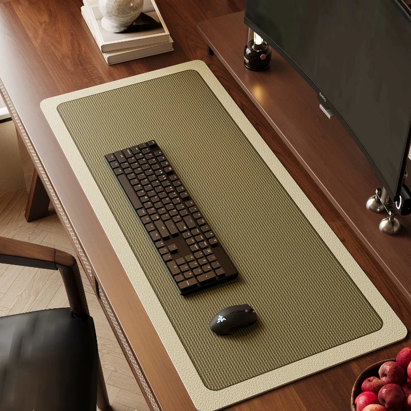 Leather Mouse Pad Customized Water Oil Repellent Extra Large Table Cushion for Computer Desk Cushion Keyboard Accessories Gifts