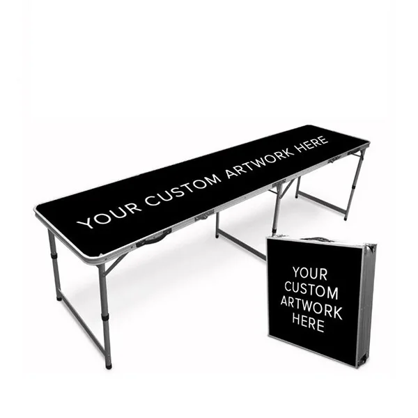 2024 Custom Design Party Waterproof Aluminum Foldable Beer Pong Table
