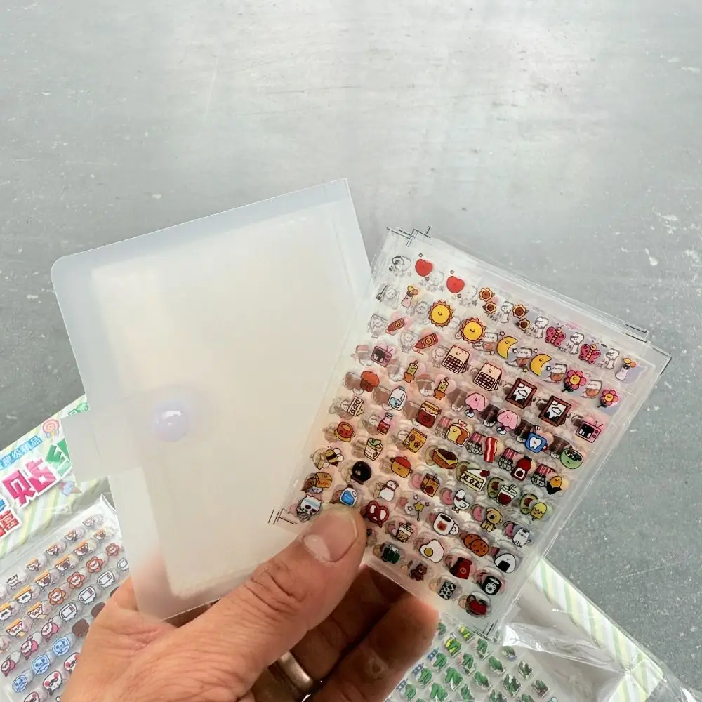 Portable 32/60 Slots Nail Stickers Album Empty Transparent Nail Accessories Organizer Photo Size Sticker Storage Book Nail Art