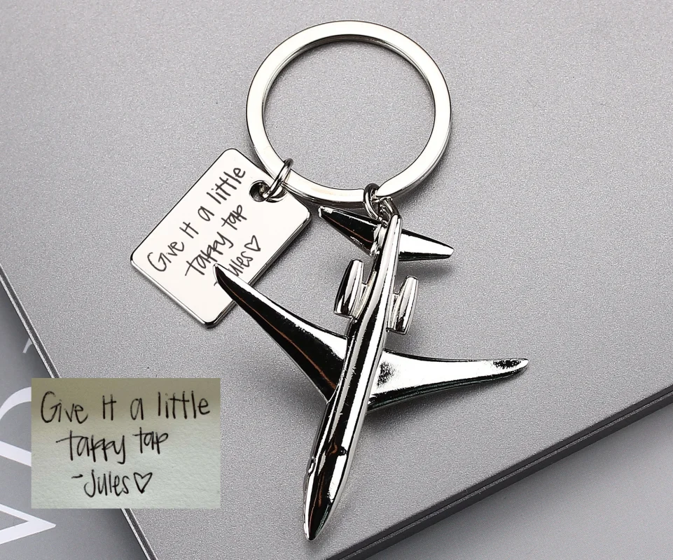 Custom Airplane Key Chain, Fly Safe Keychain