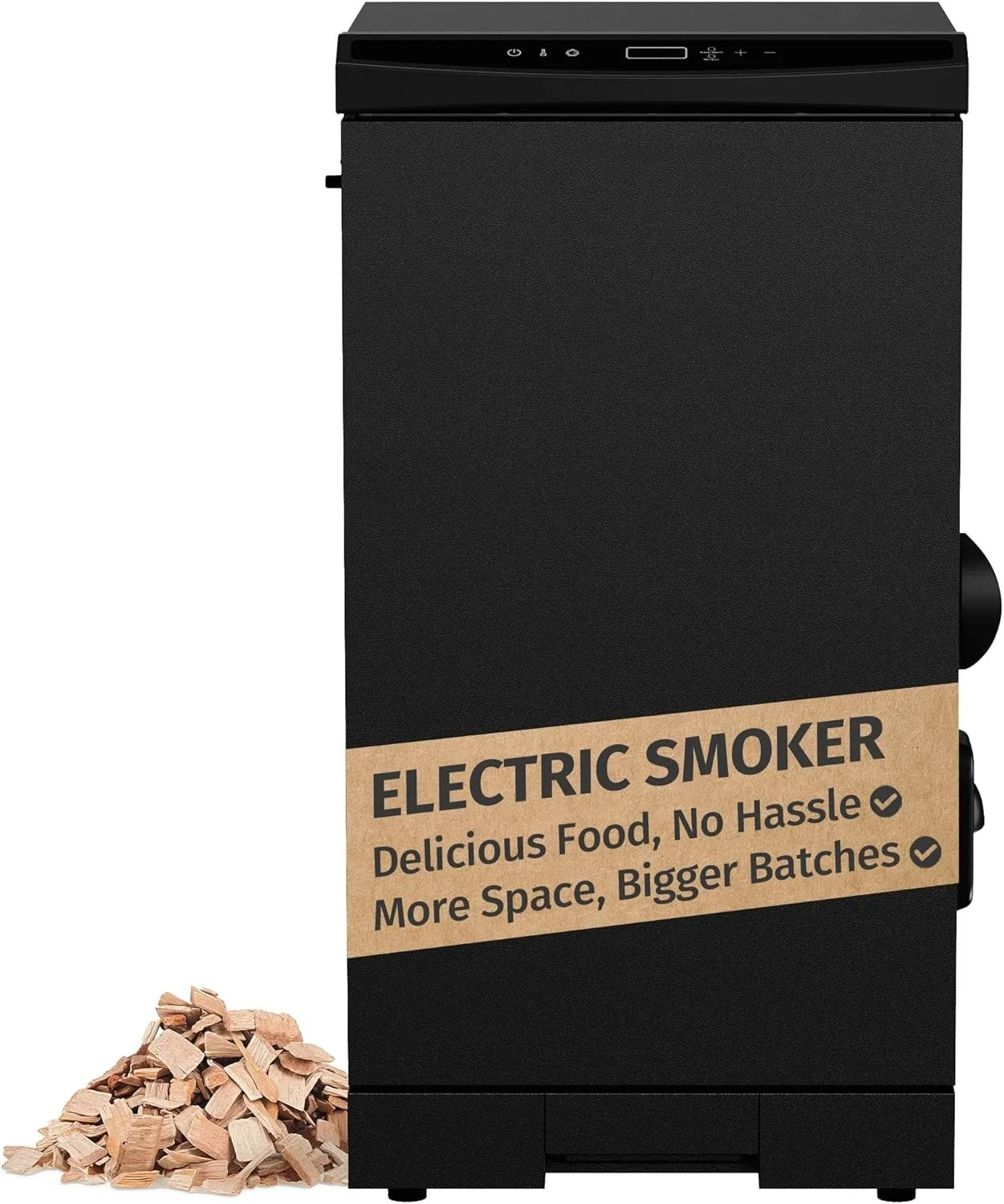 

30-inch Electric Smoker, Outdoor Smoker with Convenient Side Wood Chip Loader, 725 Sq Inches of Cooking, Digital Control