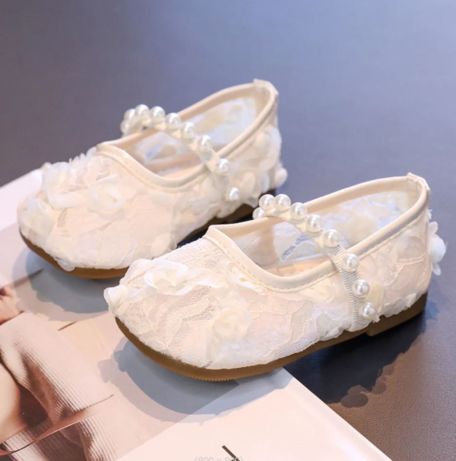 Child Lace Flower Shoe2026 Summer Baby Flat Shoe Anti slip Girl Fashion Dance Shoe Sweet Princess Girl Performance School Sandal - view 4