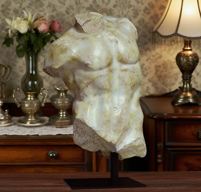 European Western Half Body Classical Sculpture,art Drawing Sculpture Resin Statue,home Living Room Model Retro Art David Busts