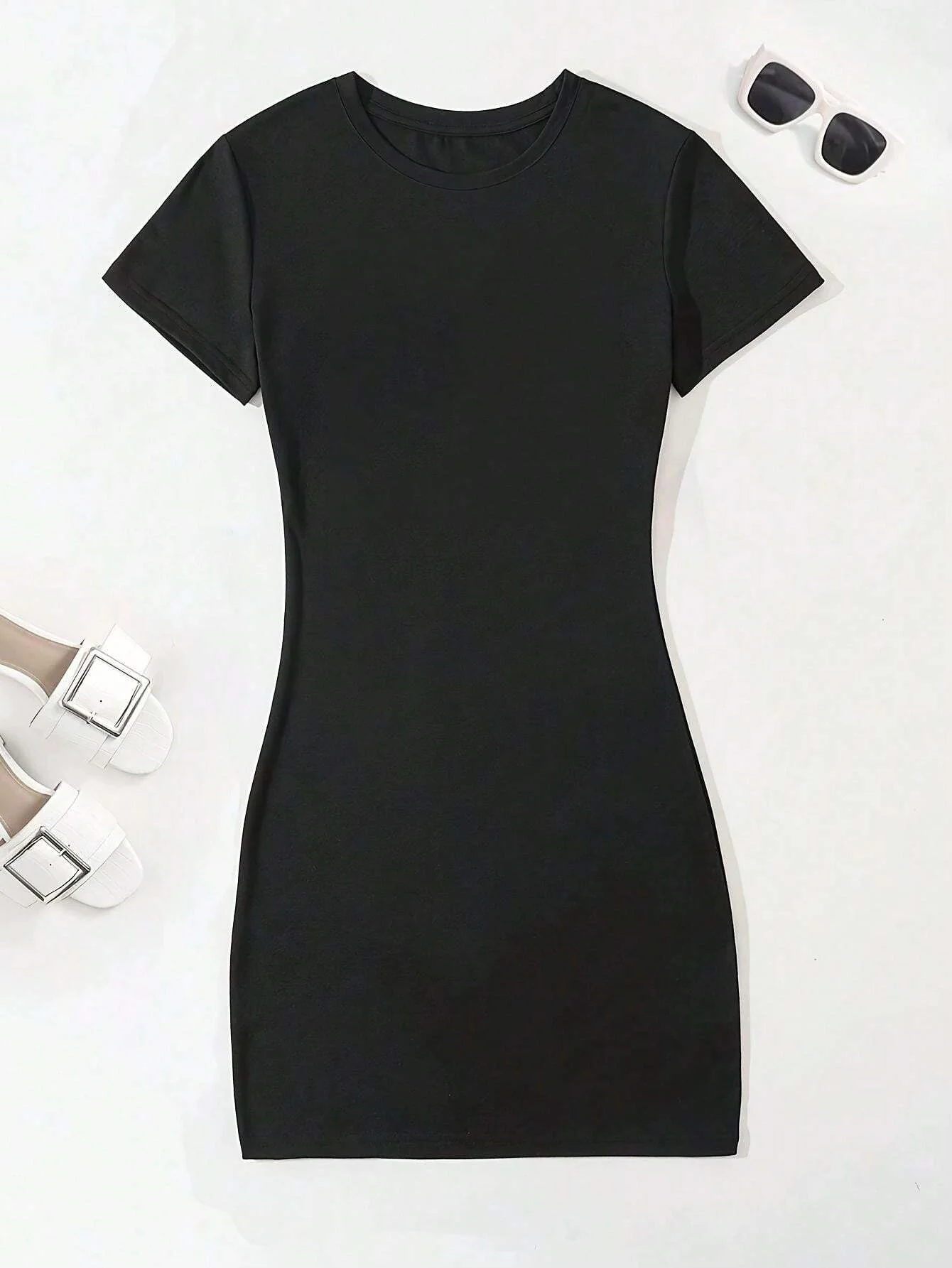 فستان قميص ضيق ضيق للنساء ، فساتين نصف طول ، فساتين سهرة قصيرة ، ملابس غير رسمية ، صيف ، 23