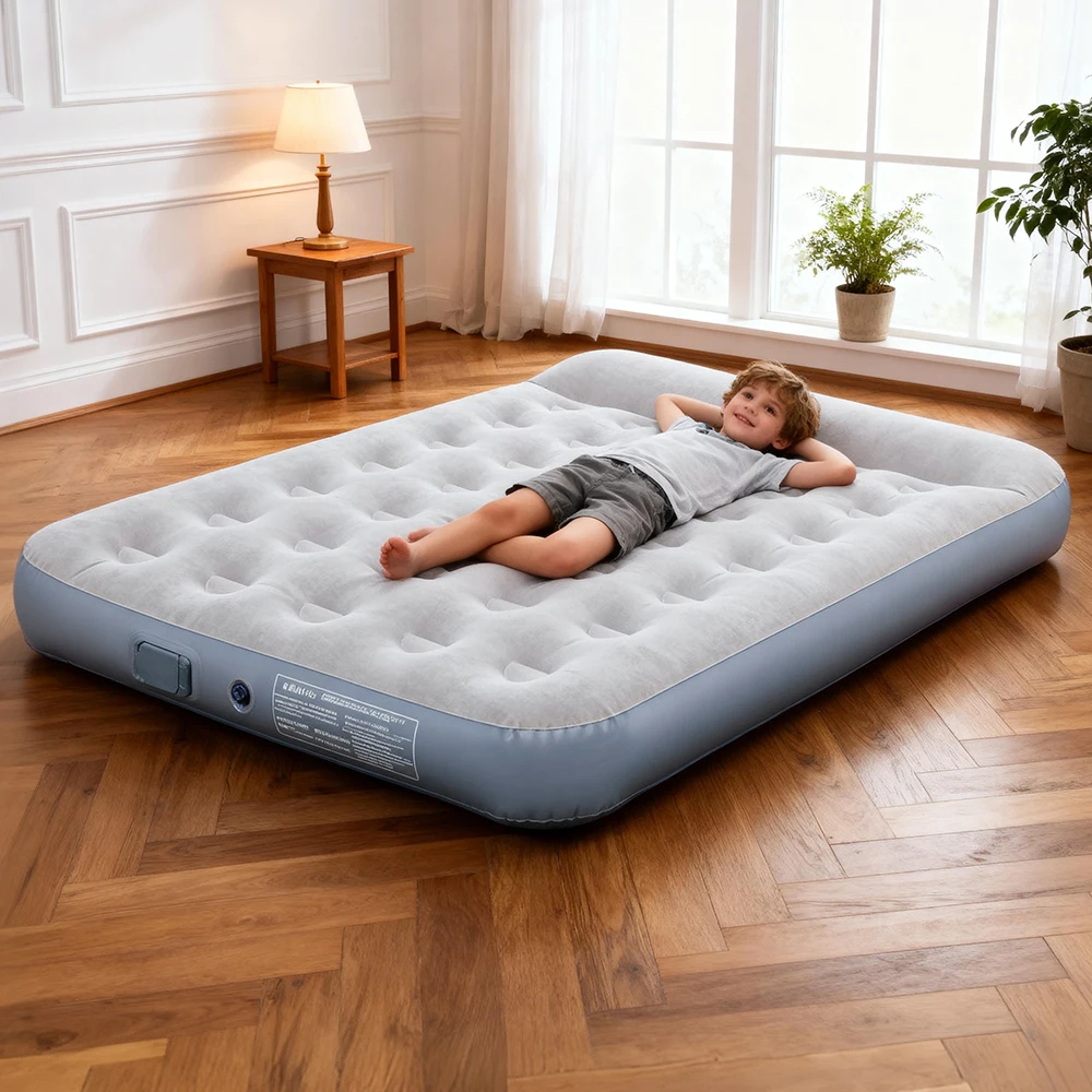 New Air Mattress Built-in Pump Self-inflating Mat Cushion Outdoor Tent Inflatable Bed Double sleeping Pad For Camping or Indoor image 2