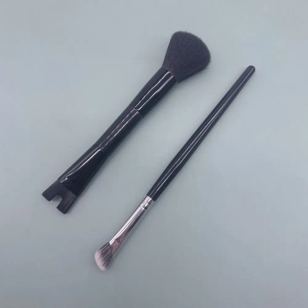 2Pcs Double Head Nose Contour Brush Set 2-in-1 Angled Tilt Nose Shadow Brush Soft Nose Sculpting Eyeshadow Powder Brush Student