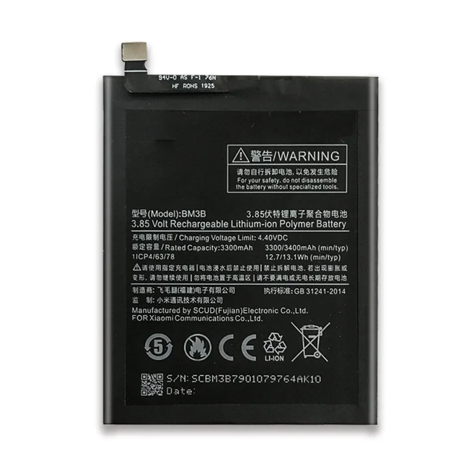 BM3B Mobile Phone Batteries For XIAOMI Mi Mix 2 Mix2 Mix2S MiX 2S Battery For Xiao mi BM 3B 3400mAh Cellphones Portable Battery