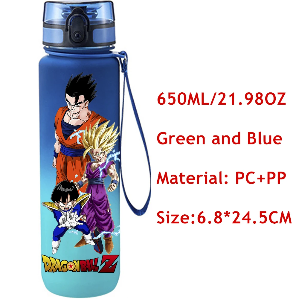 650ML Dragon Ball Anime Super Saiyan Son Gohan Fashion Plastic PcLeak Proof Resistant Outdoor Portable Travel Sports Water Cup