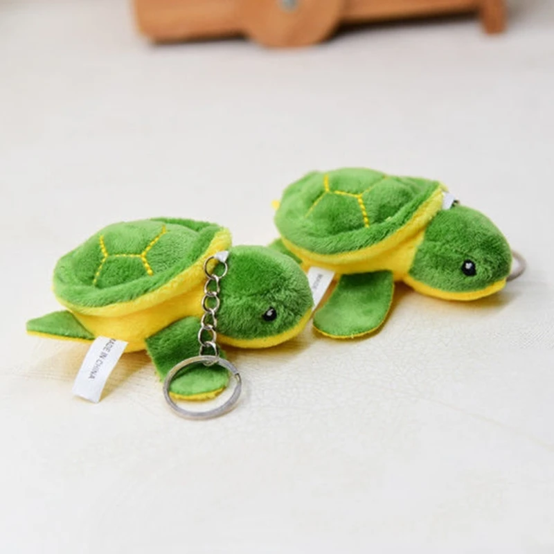 LLavero de tortuga marina de peluche, colgante de juguete de tortuga de dibujos animados, mochila, bolso, accesorios de llavero con dijes