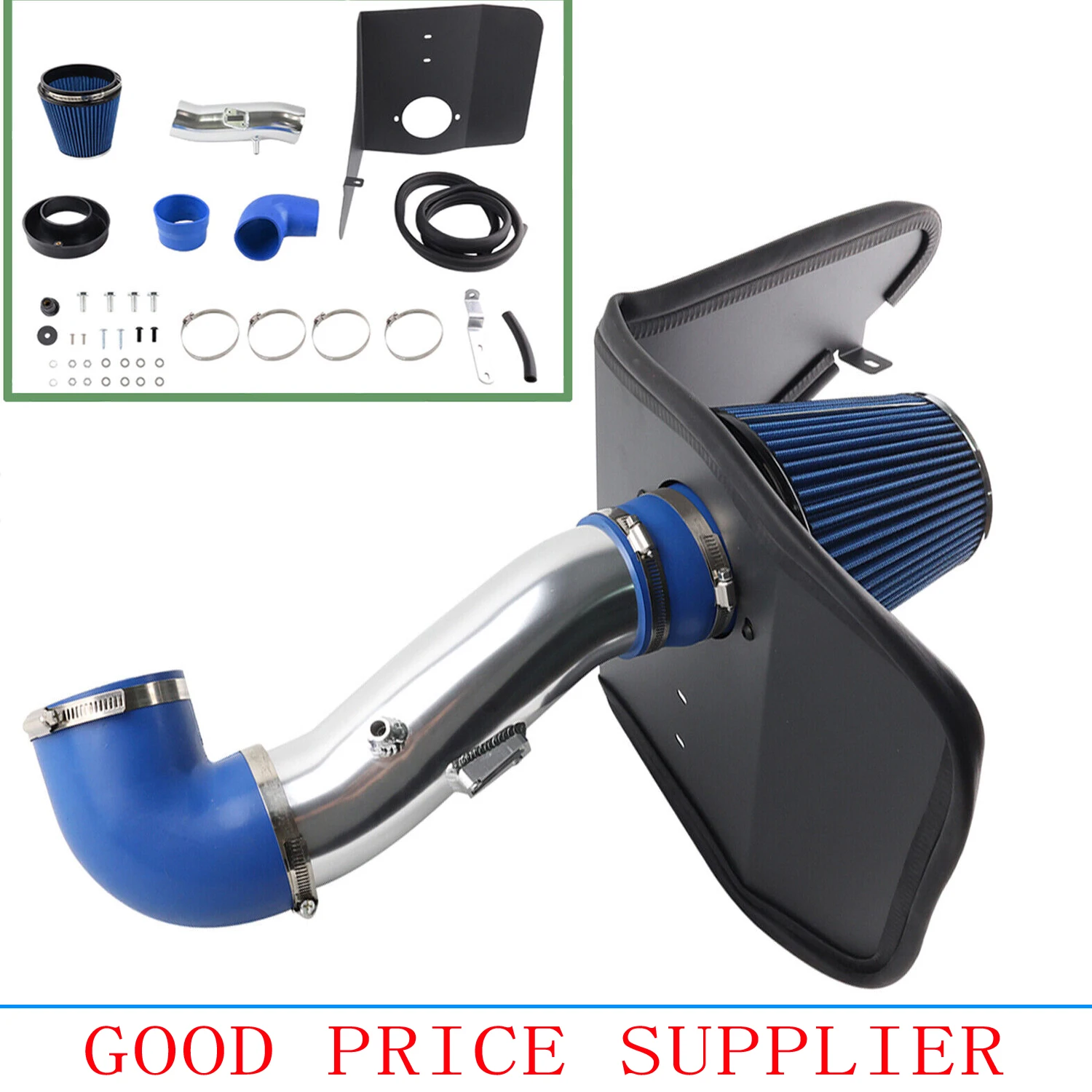 performance For 12-15 Camaro 3.6L V6 Heat Shield Cold Air Intake Induction Kit + Filter