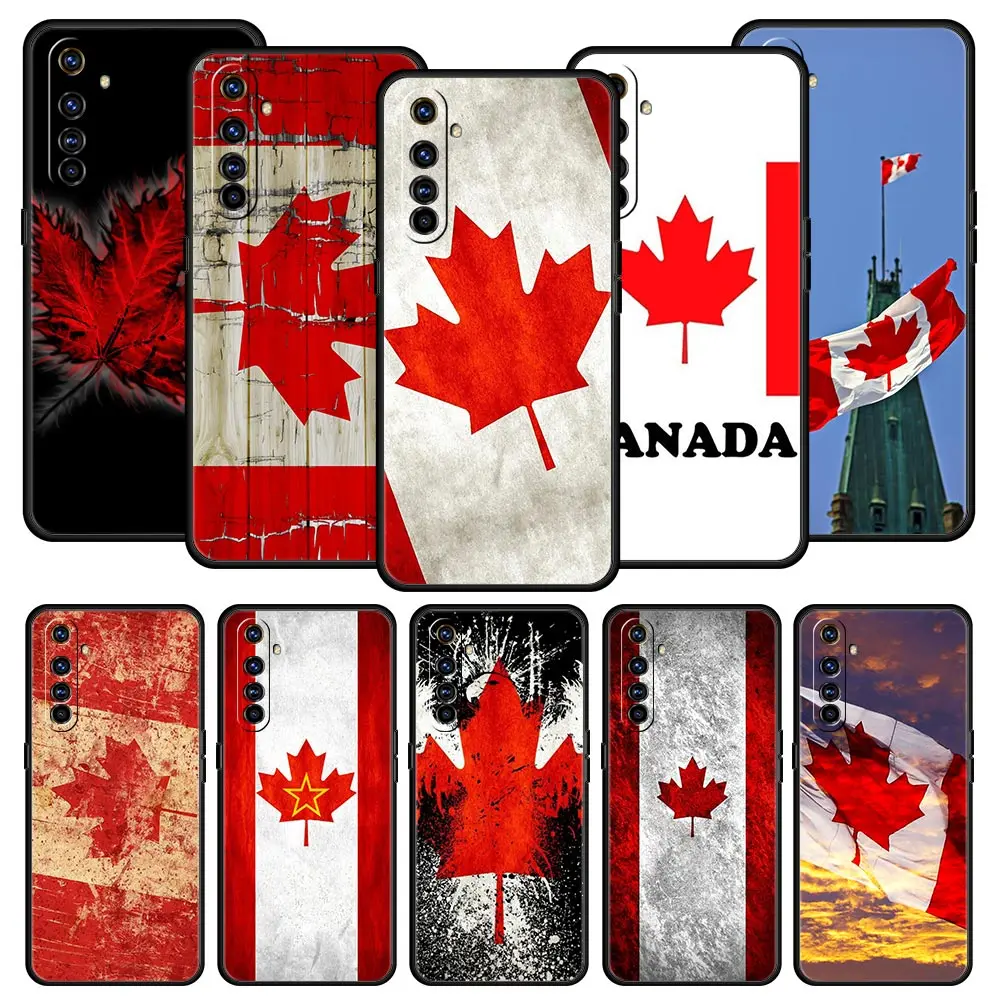 Canada Canadian Flag CA Leaf Case For OPPO Realme 9 8 7 6 GT2 Pro Plus 5G Phone Cover Realme 8i 9i C25 C21 C11 C3 Silicone Coque