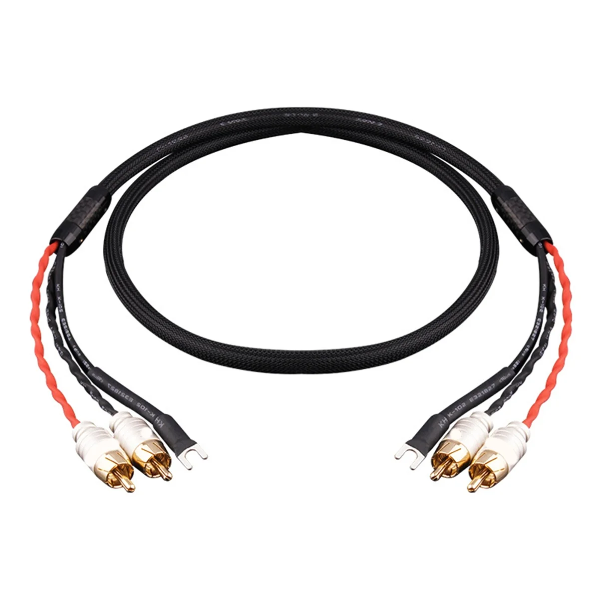 Fever Level Singing Arm Signal Cable Double Lotus with Ground Wire Oxygen Free Copper LP Turntable Cable Audio Cable