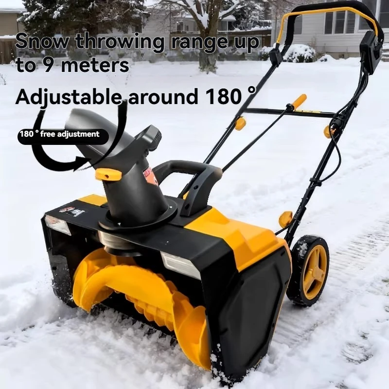 2200W Electric Battery-Powered Snow Blower Cordless Snow Thrower Electric Snow Blower Handheld Snowplow
