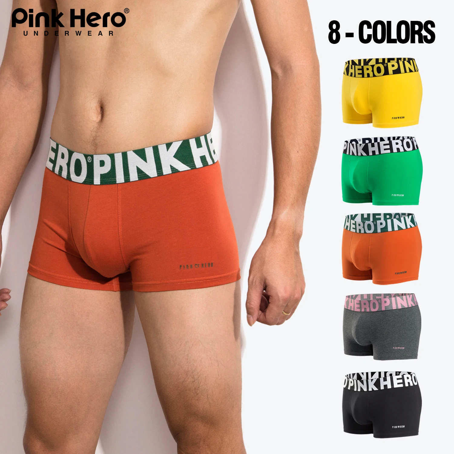 PINKHERO Fashion Underpants For Men,High Quality Comfy And Soft Cotton Mens Underwear Boxer Briefs,Original Sexy Men\'s Panties