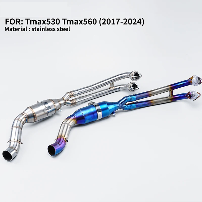 

For Yamaha TMAX 530 560 TMAX530 Tmax560 17-23 Motorcycle Exhaust System Stainless Titanium Alloy Slip on Front Pipe 51mm